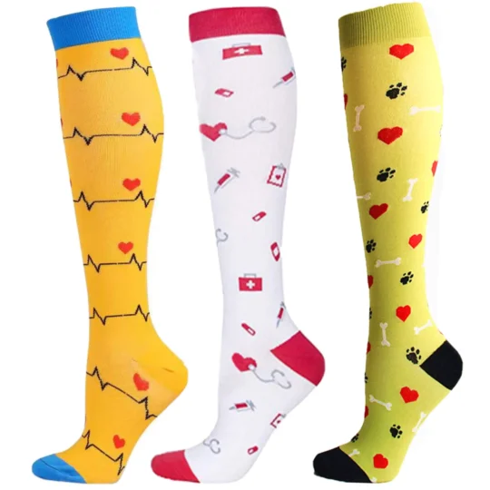 New Compression Socks Graduated Golf Tube Medical Edema Varicose Veins Nursing Socks For Outdoor Running Hiking Cycling Socks